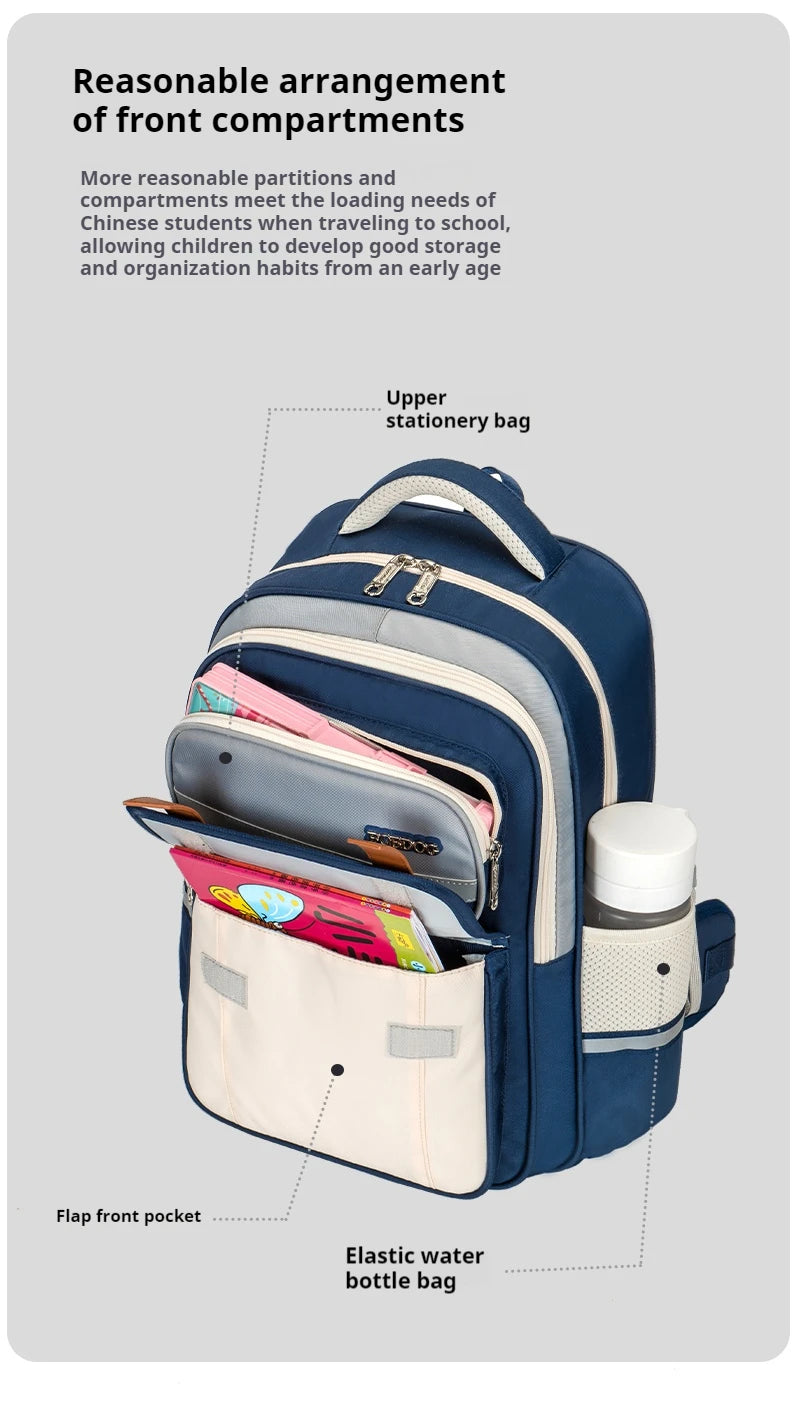 The schoolbag for students is light and comfortable, and the 123rd, 4th, 5th, 6th grade boys and girls have a large capacity bac