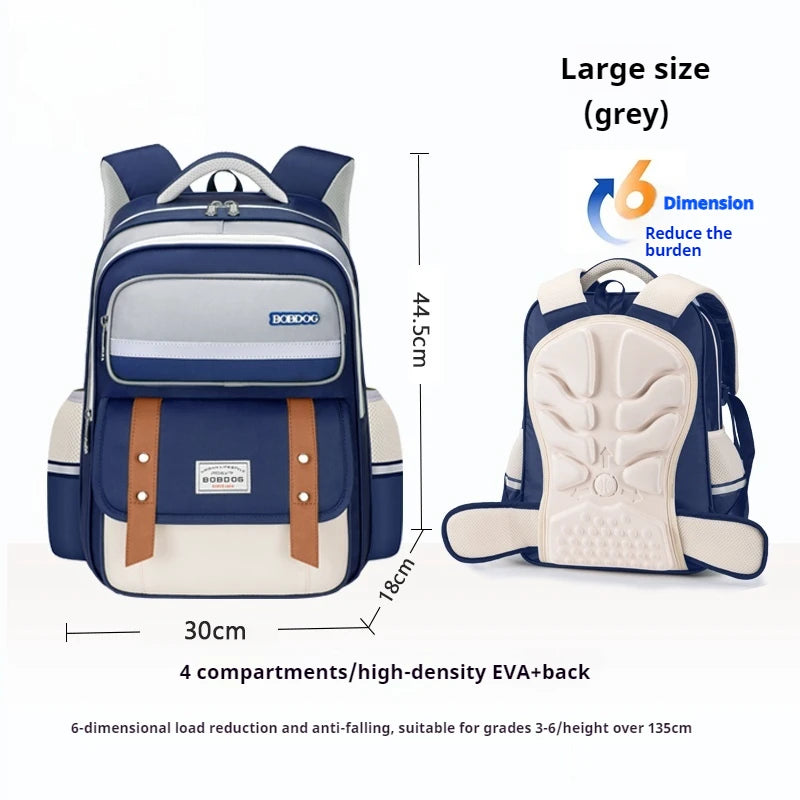 The schoolbag for students is light and comfortable, and the 123rd, 4th, 5th, 6th grade boys and girls have a large capacity bac
