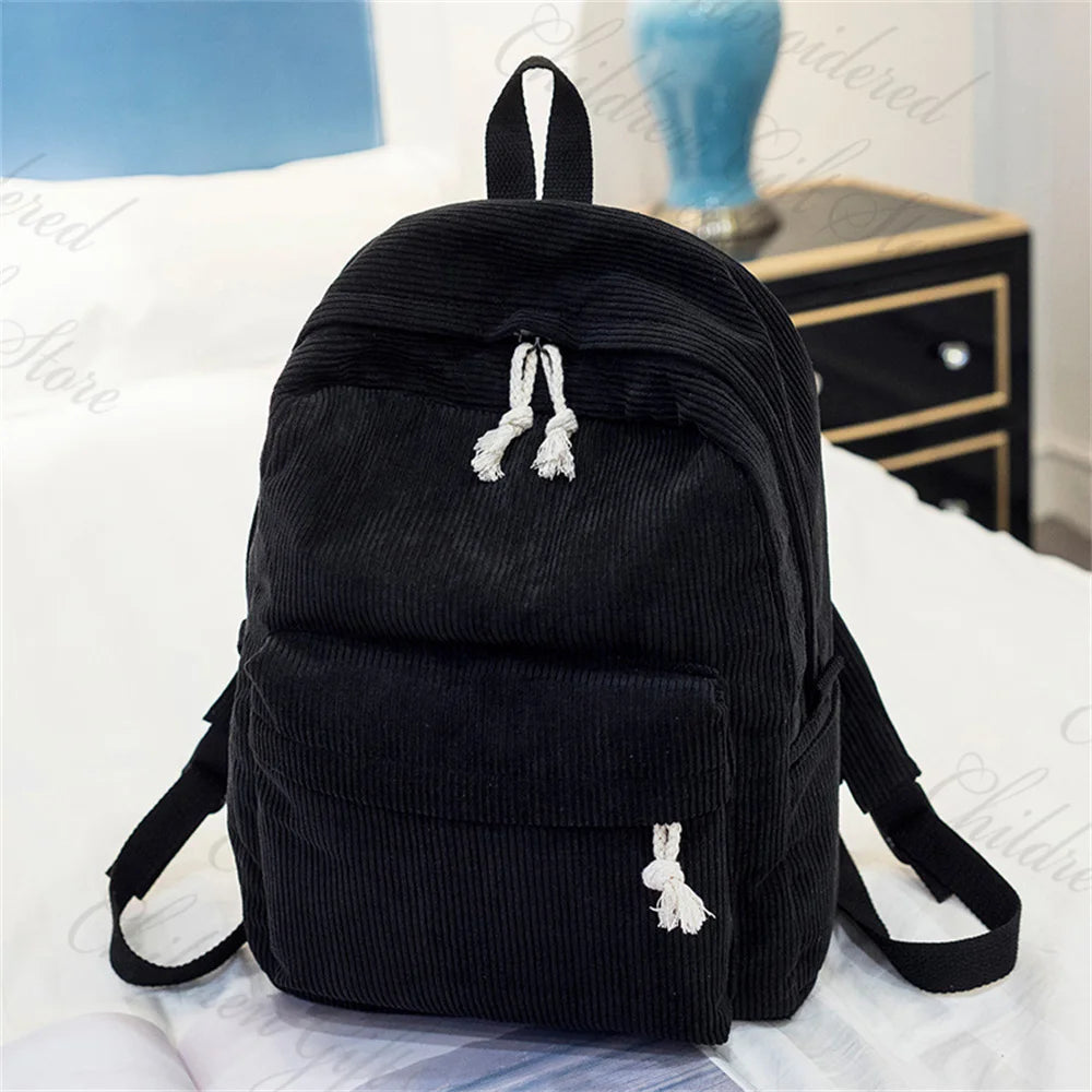 Children's Schoolbag Solid Color Baby Bag Custom Embroidered Kids Kindergarten Snack Backpack with Name Personalized Gift Bags