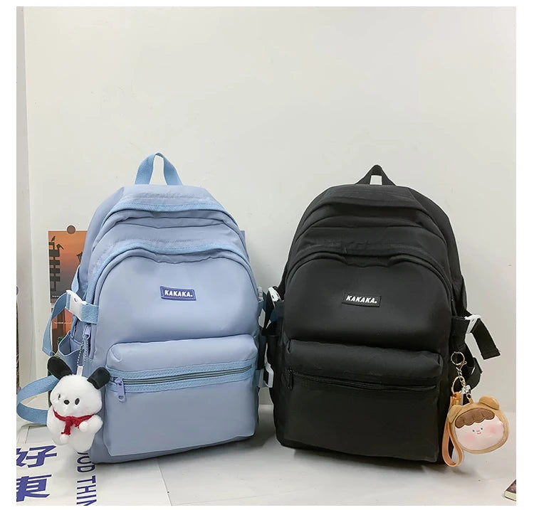 Korean - style school bags for female students, featuring an ins - style Mori - themed design. They are versatile, suitable for