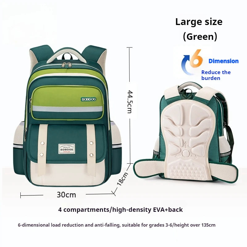 The schoolbag for students is light and comfortable, and the 123rd, 4th, 5th, 6th grade boys and girls have a large capacity bac