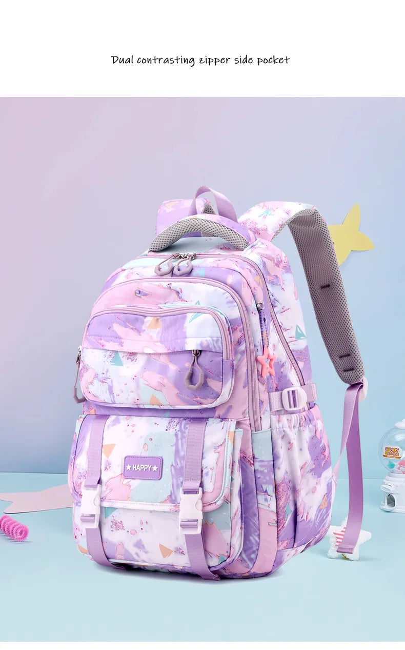 Middle School Student Backpack Children Set School Bags for Girls Kids Schoolbags Waterproof Book Bag With Lunch Bag Pencil case