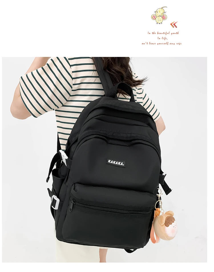 Korean - style school bags for female students, featuring an ins - style Mori - themed design. They are versatile, suitable for