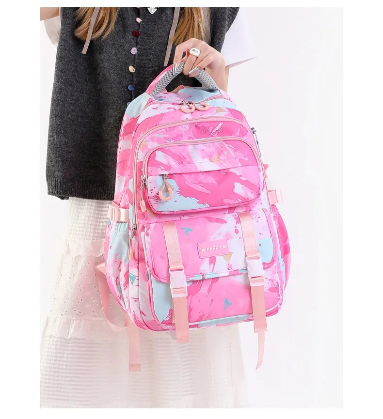 Middle School Student Backpack Children Set School Bags for Girls Kids Schoolbags Waterproof Book Bag With Lunch Bag Pencil case