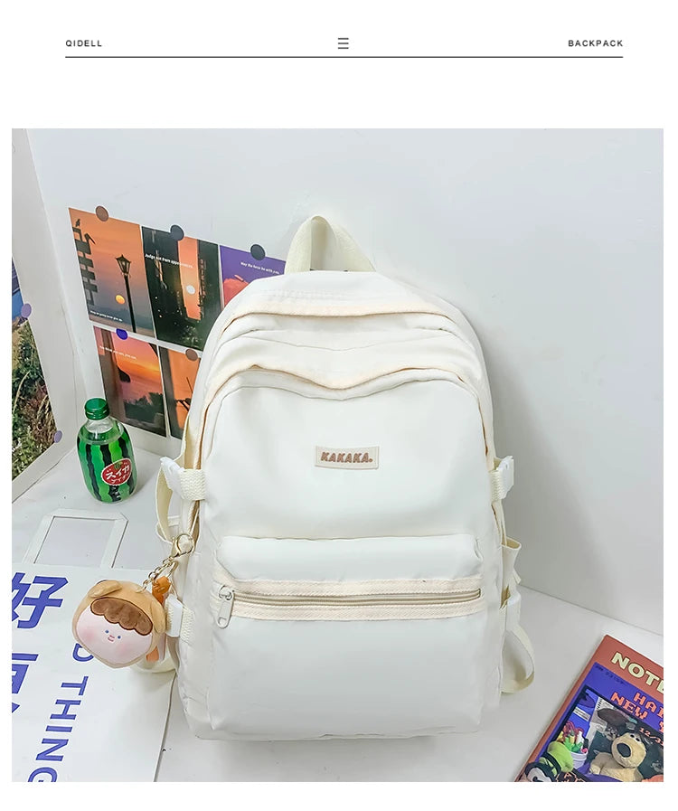 Korean - style school bags for female students, featuring an ins - style Mori - themed design. They are versatile, suitable for