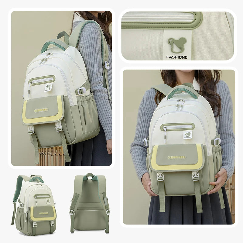 Schoolbags for Primary School Girls, Good-Looking, Waterproof, Junior High School Girls, Lightweight, Soft and Popular Backpacks