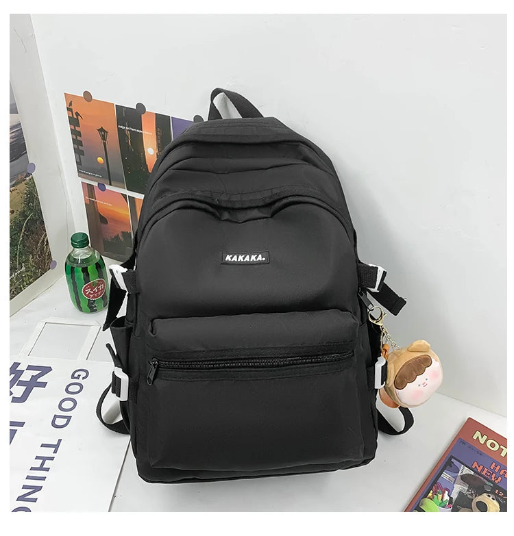 Korean - style school bags for female students, featuring an ins - style Mori - themed design. They are versatile, suitable for