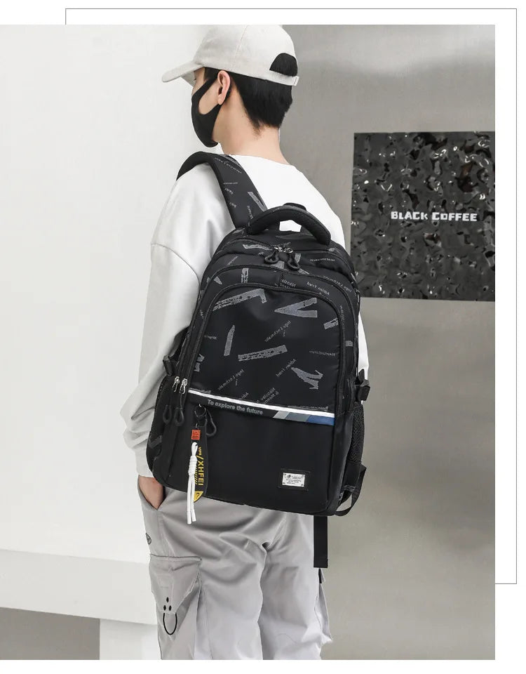 School Bags For Teenage Boys High Middle School Students Schoolbag Outdoor Travel Laptop backpack Big Student Bookbag mochila