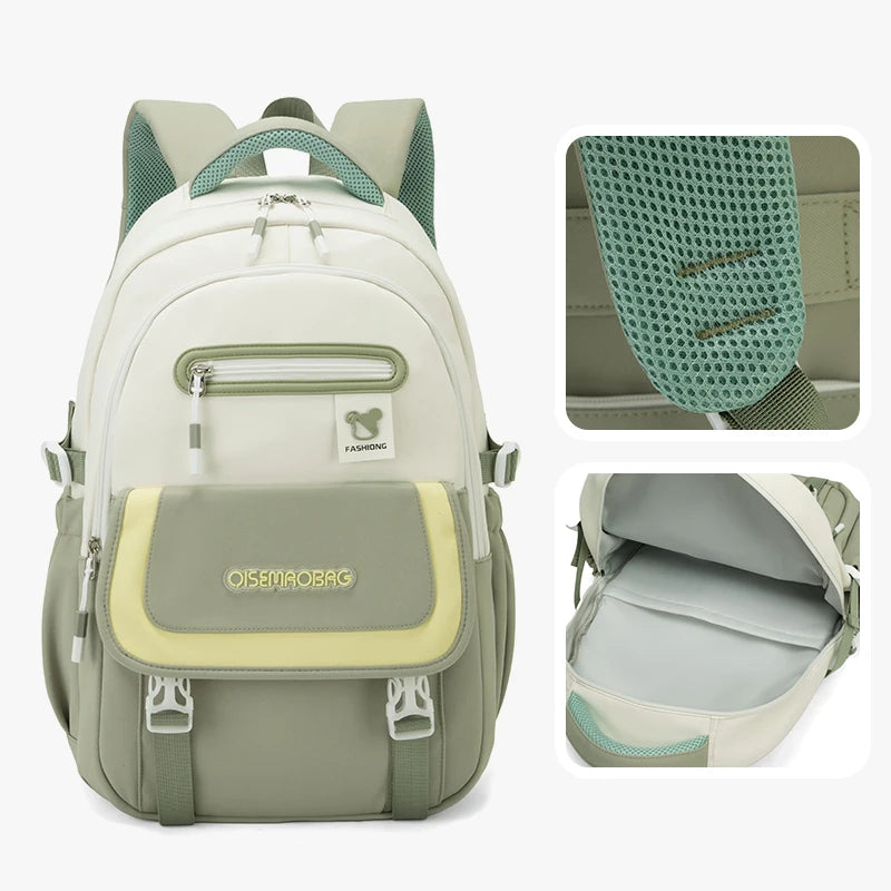 Schoolbags for Primary School Girls, Good-Looking, Waterproof, Junior High School Girls, Lightweight, Soft and Popular Backpacks