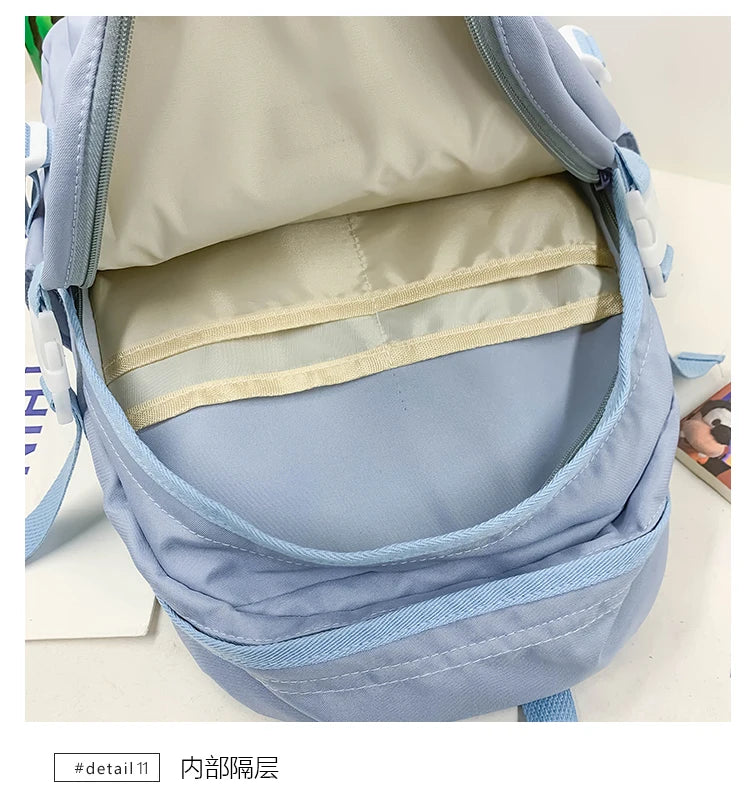 Korean - style school bags for female students, featuring an ins - style Mori - themed design. They are versatile, suitable for