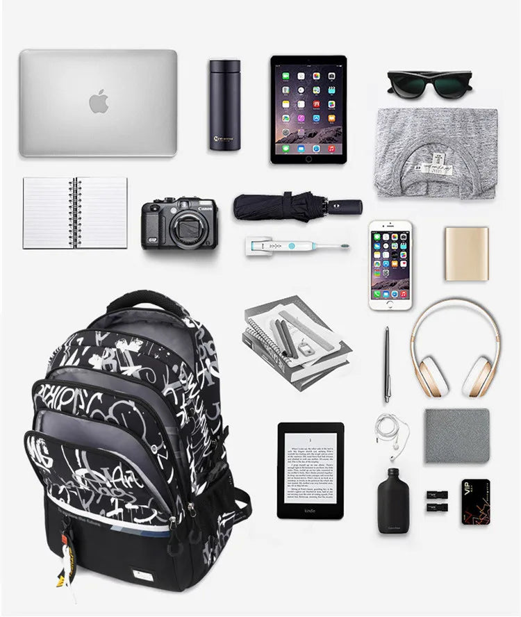 School Bags For Teenage Boys High Middle School Students Schoolbag Outdoor Travel Laptop backpack Big Student Bookbag mochila