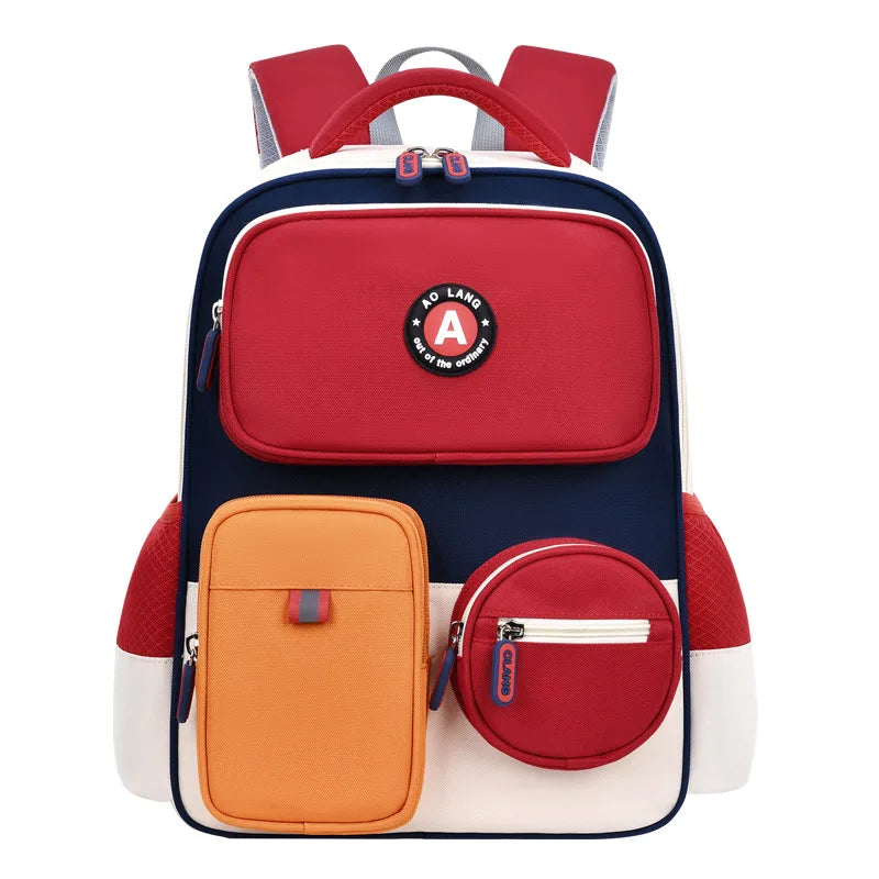 Primary School Children Backpacks for Boys Girls 1-3-6 Grade Lightweight Spine Protection School Bags Pink Green Large BookBag