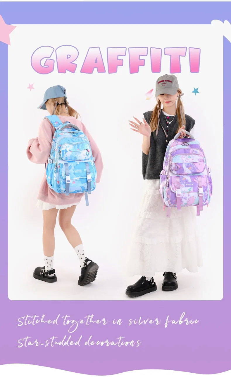 Middle School Student Backpack Children Set School Bags for Girls Kids Schoolbags Waterproof Book Bag With Lunch Bag Pencil case