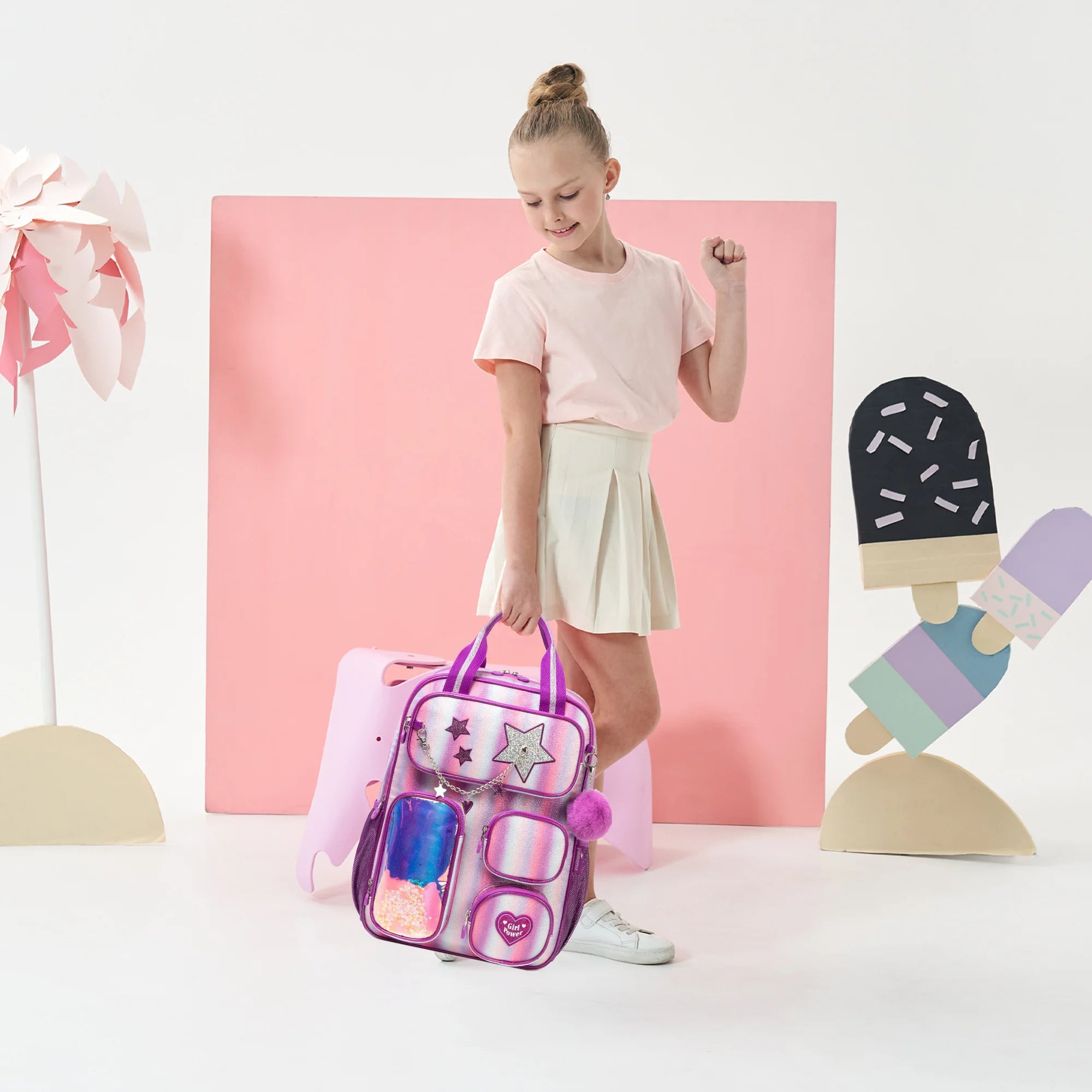 School Bags for girls Backpacks for Kids with Lunch Bag and Pencil CasesCute Backpacks for Kindergarten and Elementary School