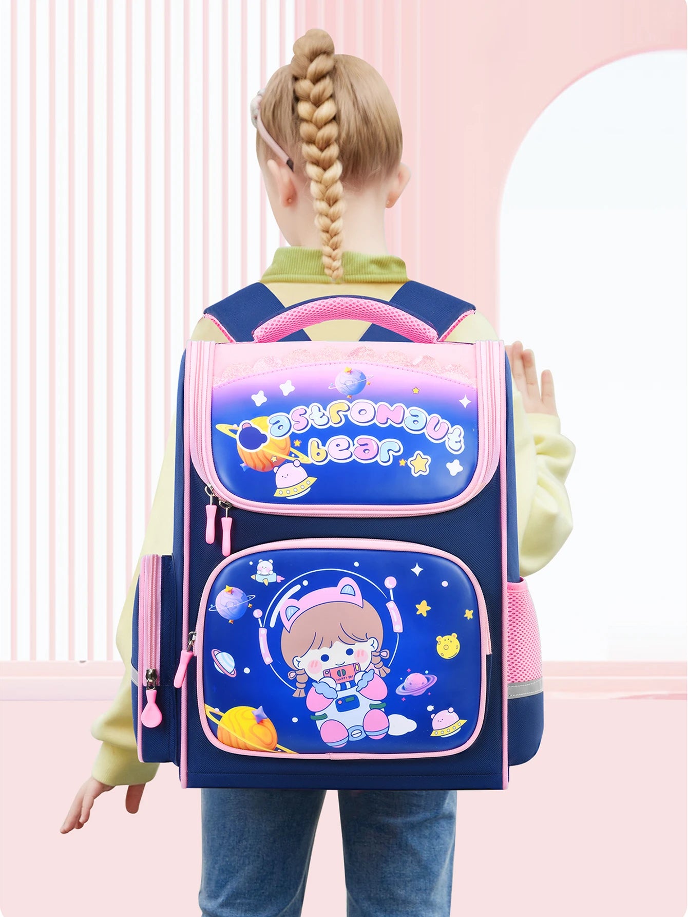 Children's elementary school students schoolbag girls 1, 2, 3, 4, 5, 6 grades 6-12 years old shoulders backpack cute waterproof