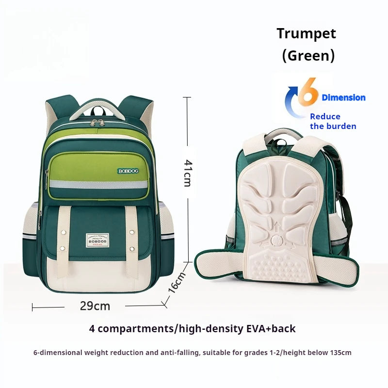 The schoolbag for students is light and comfortable, and the 123rd, 4th, 5th, 6th grade boys and girls have a large capacity bac