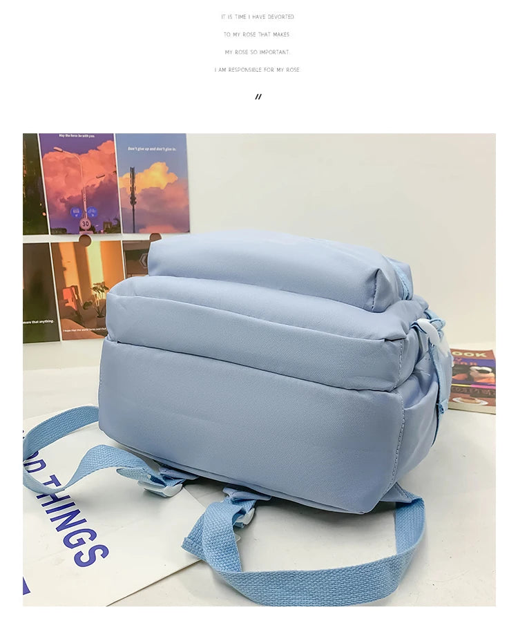 Korean - style school bags for female students, featuring an ins - style Mori - themed design. They are versatile, suitable for