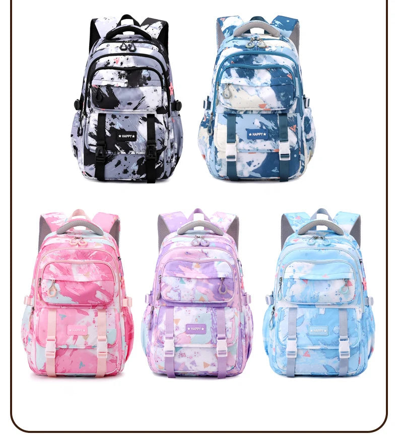 Middle School Student Backpack Children Set School Bags for Girls Kids Schoolbags Waterproof Book Bag With Lunch Bag Pencil case