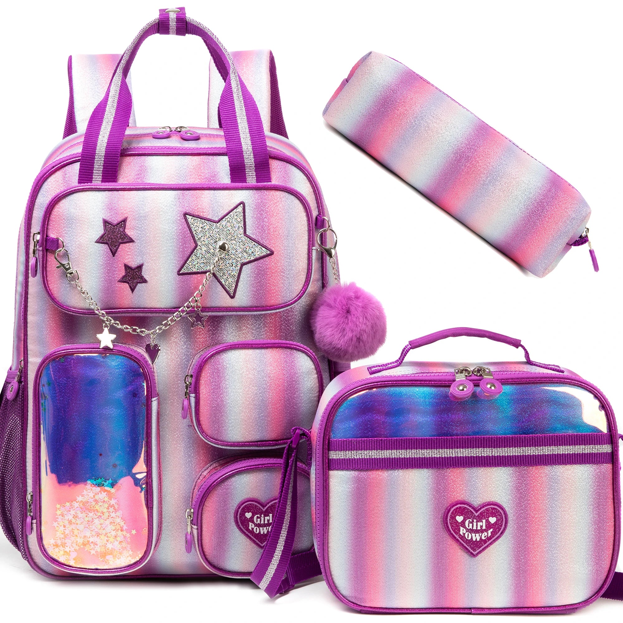 School Bags for girls Backpacks for Kids with Lunch Bag and Pencil CasesCute Backpacks for Kindergarten and Elementary School