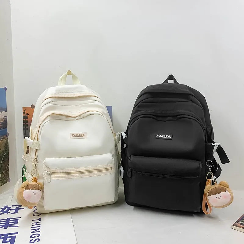 Korean - style school bags for female students, featuring an ins - style Mori - themed design. They are versatile, suitable for