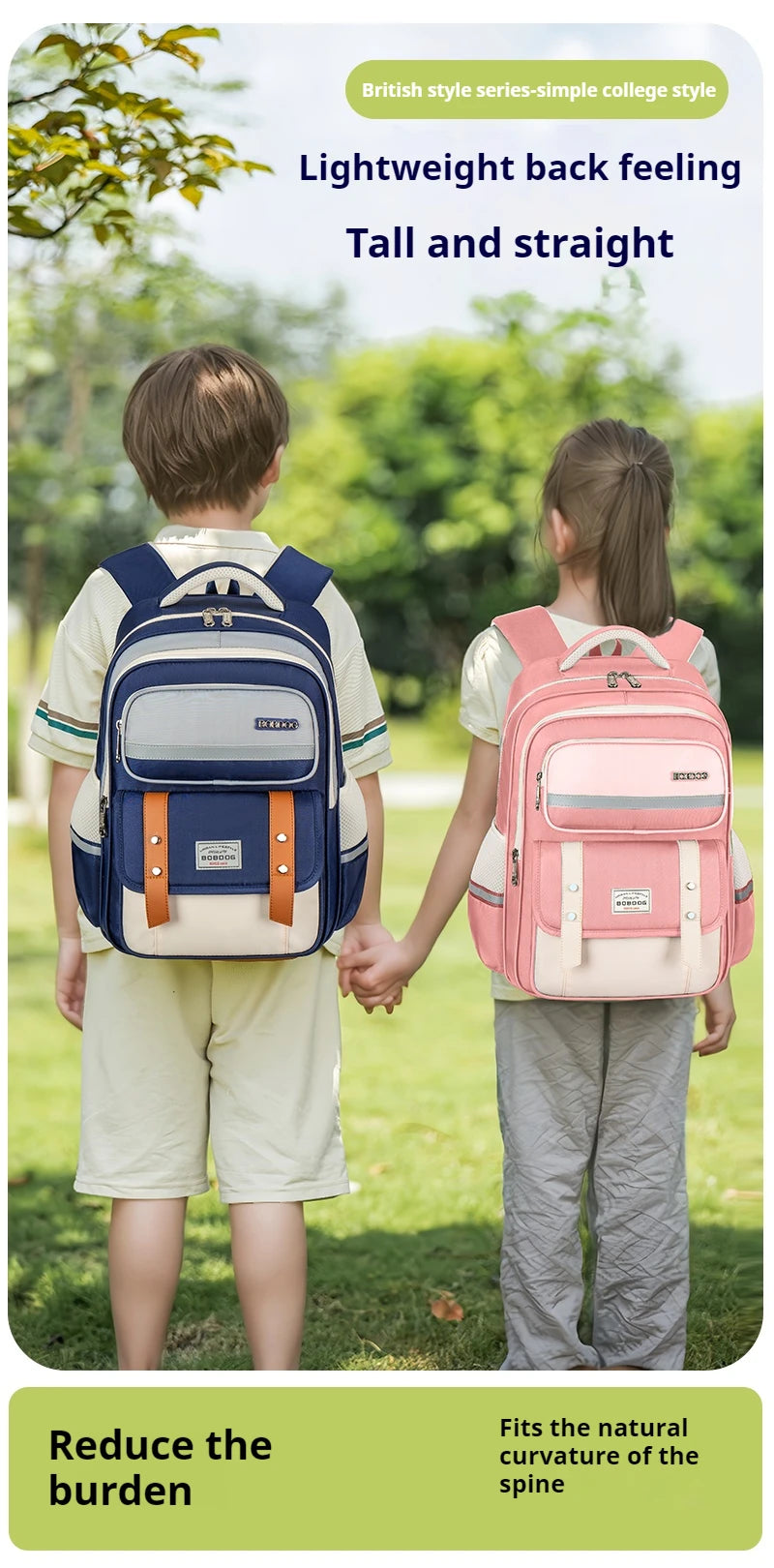 The schoolbag for students is light and comfortable, and the 123rd, 4th, 5th, 6th grade boys and girls have a large capacity bac