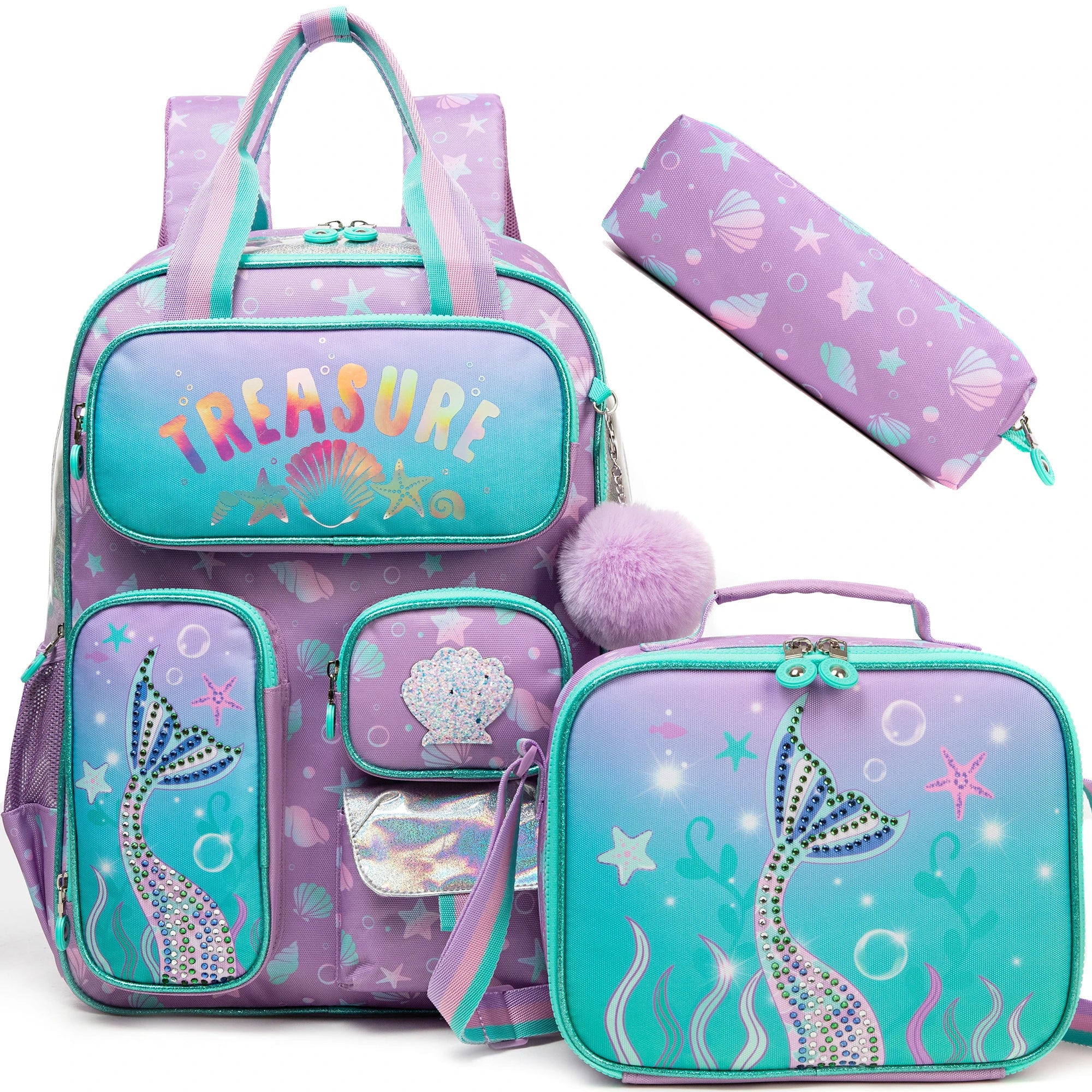 School Bags for girls Backpacks for Kids with Lunch Bag and Pencil CasesCute Backpacks for Kindergarten and Elementary School
