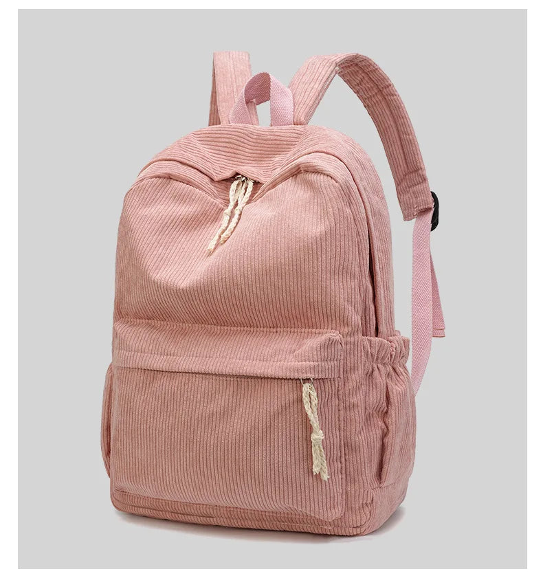 Personalized Schoolbag New Fashion Backpacks For Kids Students Corduroy Unique Name Large Capacity Travel Bags Hiking Rucksack