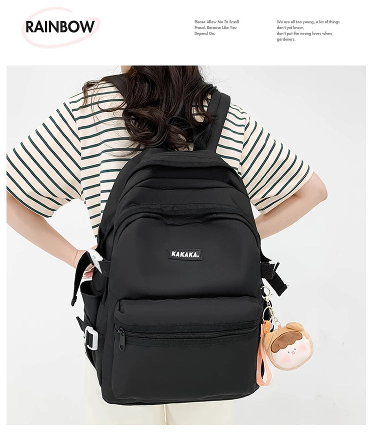 Korean - style school bags for female students, featuring an ins - style Mori - themed design. They are versatile, suitable for