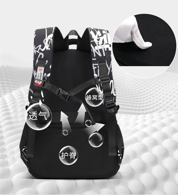 School Bags For Teenage Boys High Middle School Students Schoolbag Outdoor Travel Laptop backpack Big Student Bookbag mochila