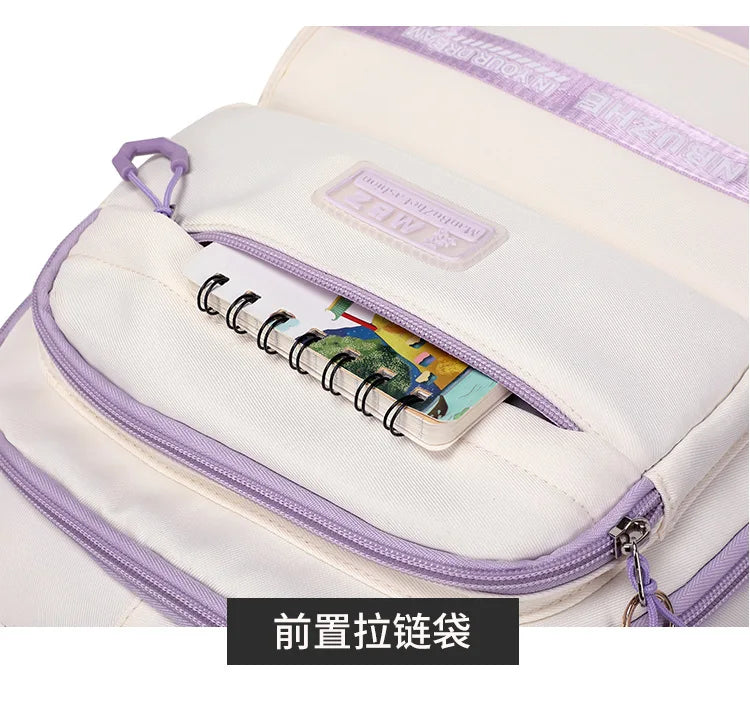 School Bags for High School Girls Fashion Large Capacity Travel Backpack Black and White Lightweight College Student Backpack