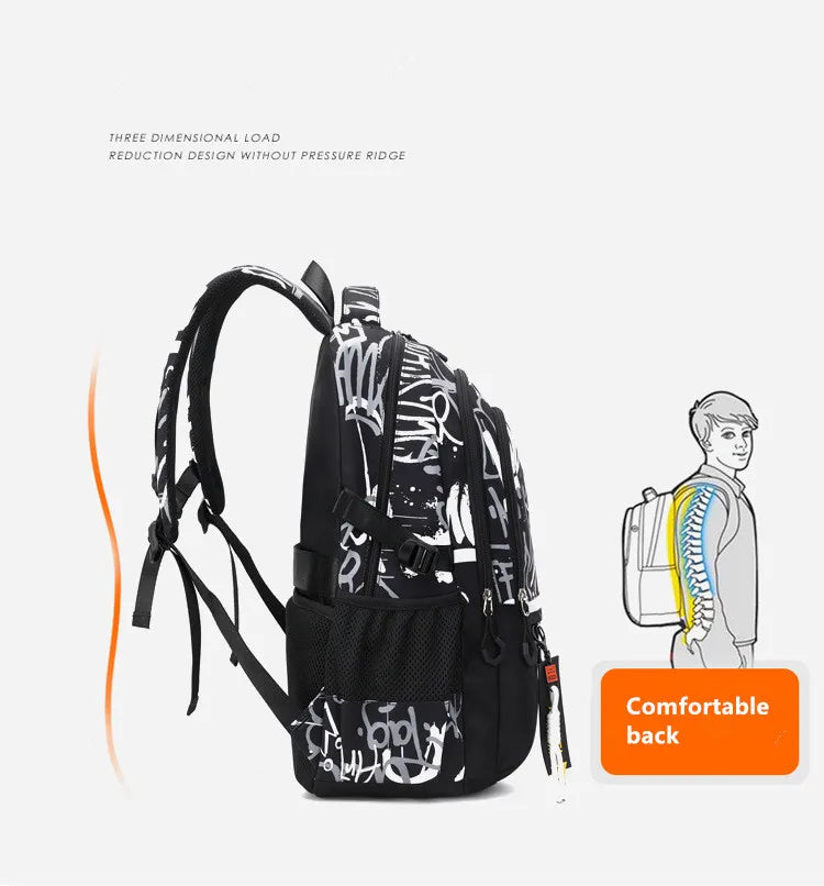 School Bags For Teenage Boys High Middle School Students Schoolbag Outdoor Travel Laptop backpack Big Student Bookbag mochila