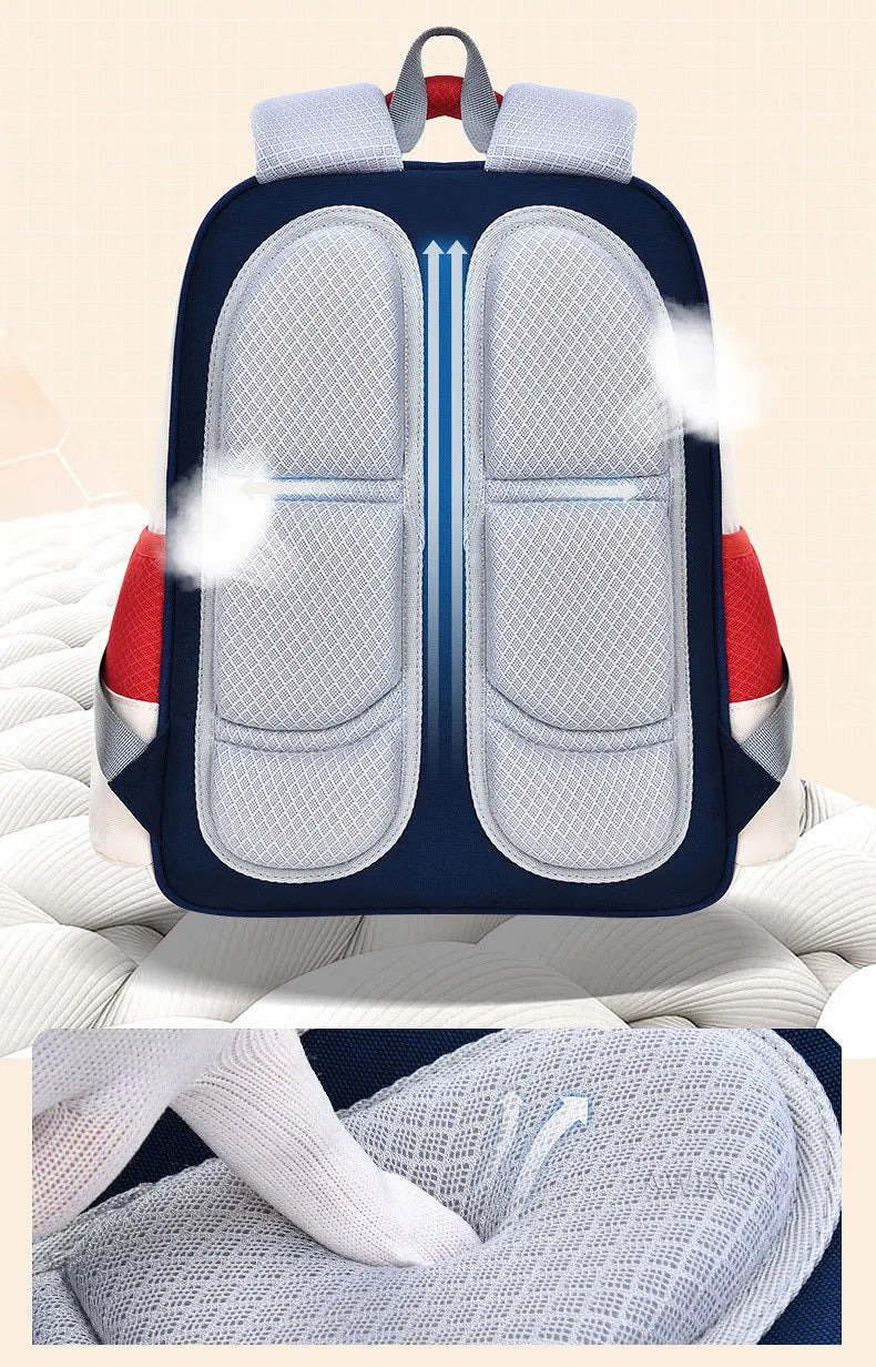 Primary School Children Backpacks for Boys Girls 1-3-6 Grade Lightweight Spine Protection School Bags Pink Green Large BookBag