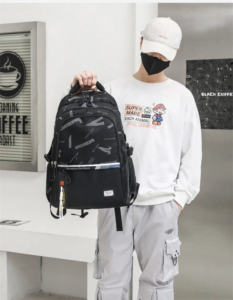 School Bags For Teenage Boys High Middle School Students Schoolbag Outdoor Travel Laptop backpack Big Student Bookbag mochila