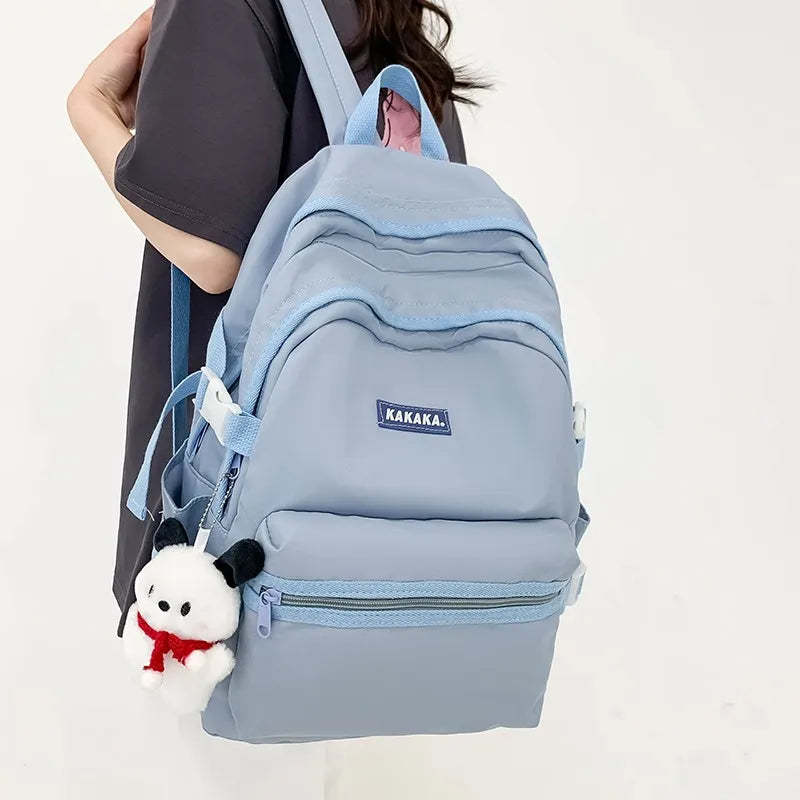 Korean - style school bags for female students, featuring an ins - style Mori - themed design. They are versatile, suitable for