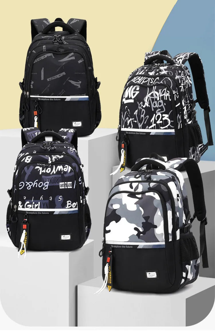 School Bags For Teenage Boys High Middle School Students Schoolbag Outdoor Travel Laptop backpack Big Student Bookbag mochila