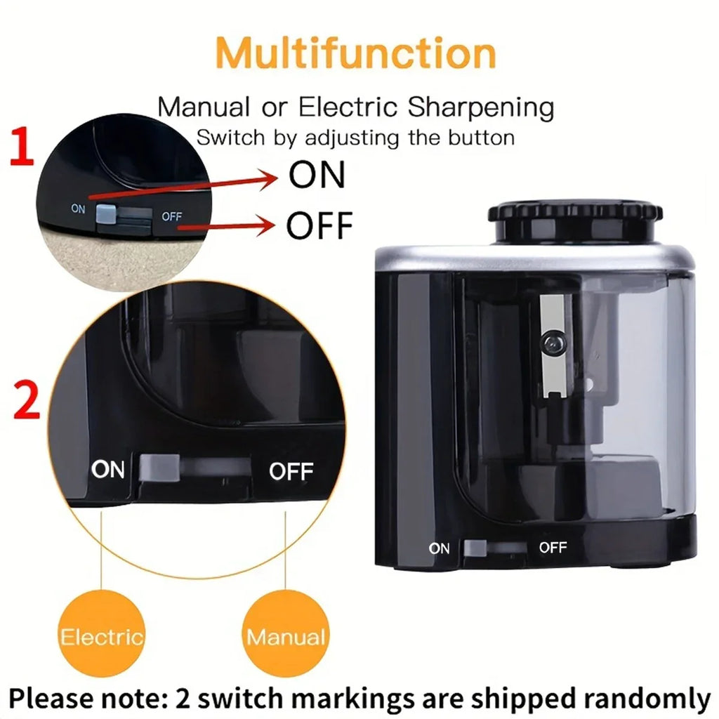 Electric Sharpener Desktop Automatic Pencil Sharpener Suitable To Pencils (6-8mm) for Students School Office Stationery
