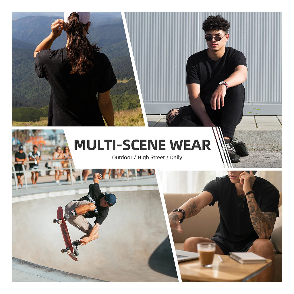 Men's T Shirt Pink-Panthers Drinking Washed T-Shirts Hippie  Beach Tee Shirt Y2K Funny Design Casual Clothing Hot Sale