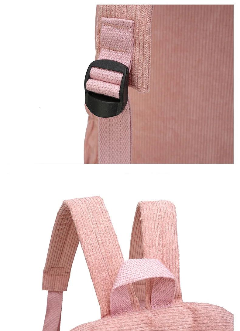 Personalized Schoolbag New Fashion Backpacks For Kids Students Corduroy Unique Name Large Capacity Travel Bags Hiking Rucksack