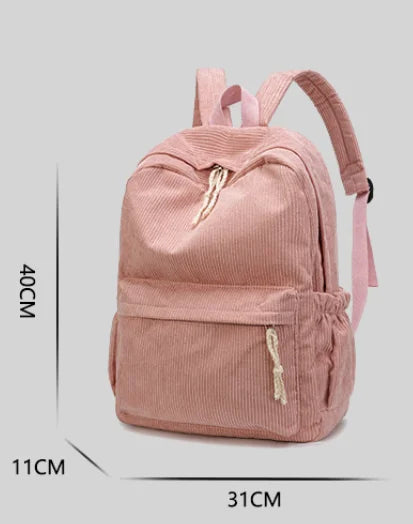 Personalized Schoolbag New Fashion Backpacks For Kids Students Corduroy Unique Name Large Capacity Travel Bags Hiking Rucksack