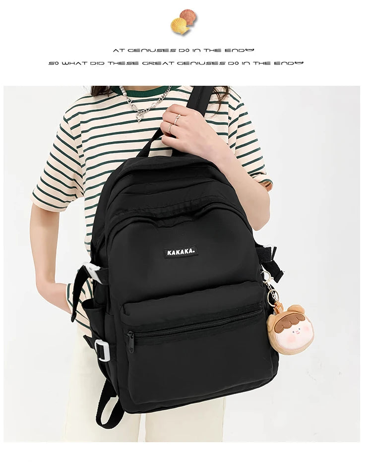 Korean - style school bags for female students, featuring an ins - style Mori - themed design. They are versatile, suitable for