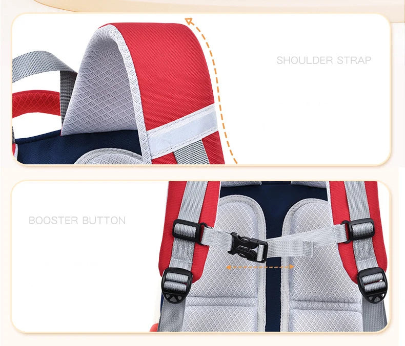 Primary School Children Backpacks for Boys Girls 1-3-6 Grade Lightweight Spine Protection School Bags Pink Green Large BookBag