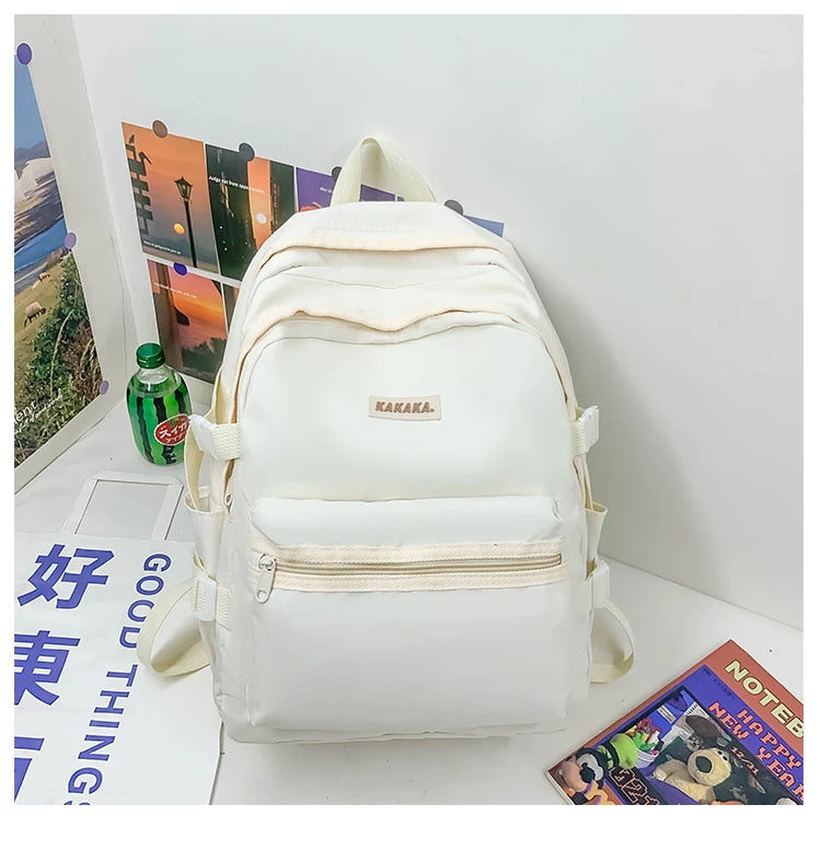 Korean - style school bags for female students, featuring an ins - style Mori - themed design. They are versatile, suitable for
