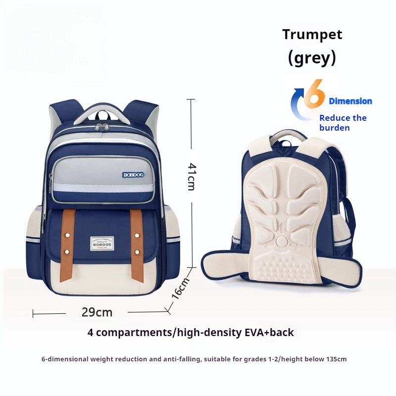 The schoolbag for students is light and comfortable, and the 123rd, 4th, 5th, 6th grade boys and girls have a large capacity bac