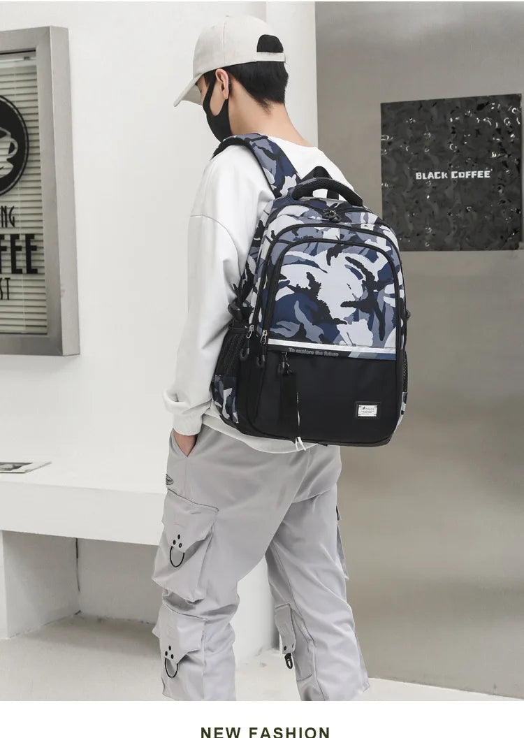 School Bags For Teenage Boys High Middle School Students Schoolbag Outdoor Travel Laptop backpack Big Student Bookbag mochila