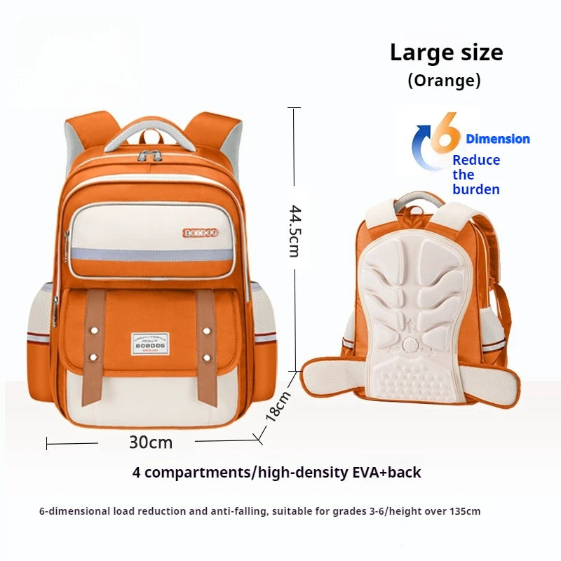 The schoolbag for students is light and comfortable, and the 123rd, 4th, 5th, 6th grade boys and girls have a large capacity bac