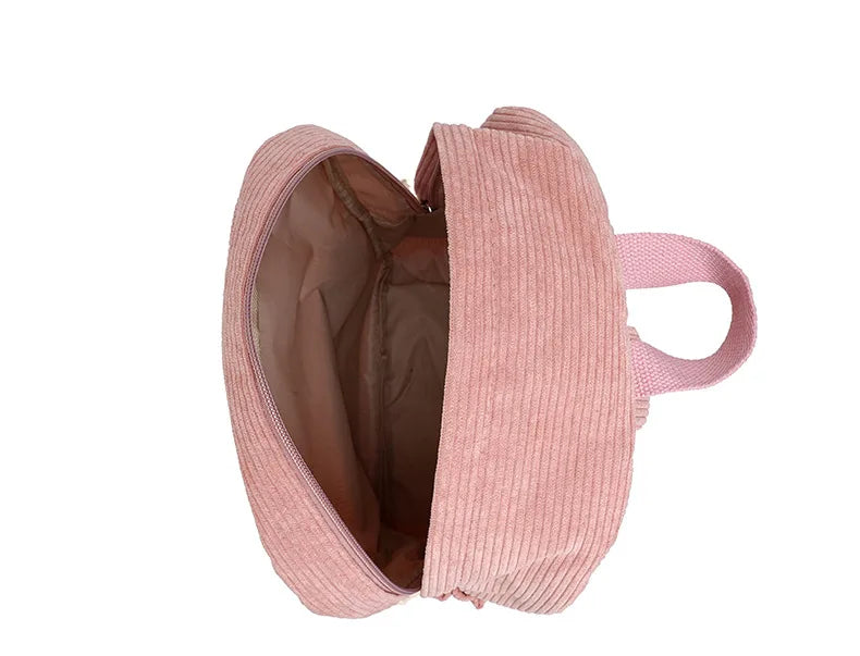 Personalized Schoolbag New Fashion Backpacks For Kids Students Corduroy Unique Name Large Capacity Travel Bags Hiking Rucksack