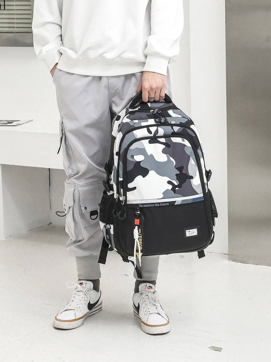 School Bags For Teenage Boys High Middle School Students Schoolbag Outdoor Travel Laptop backpack Big Student Bookbag mochila