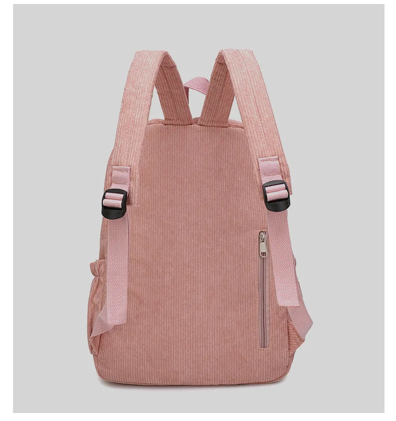 Personalized Schoolbag New Fashion Backpacks For Kids Students Corduroy Unique Name Large Capacity Travel Bags Hiking Rucksack