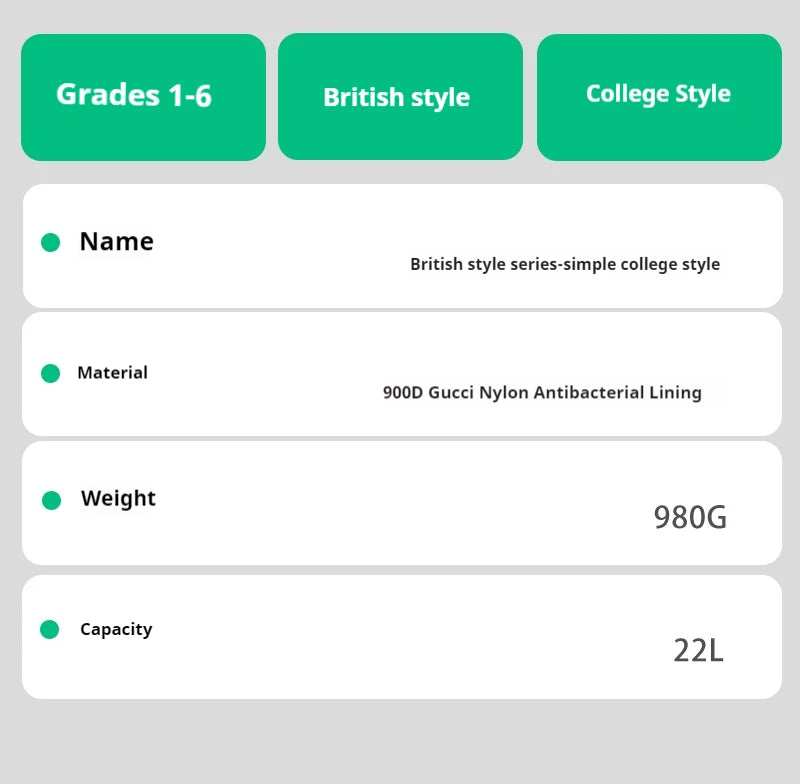 The schoolbag for students is light and comfortable, and the 123rd, 4th, 5th, 6th grade boys and girls have a large capacity bac