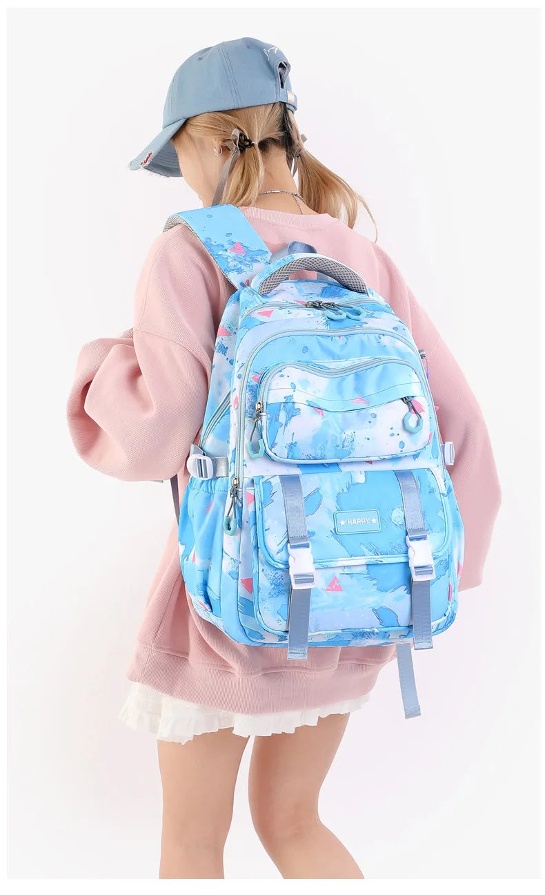 Middle School Student Backpack Children Set School Bags for Girls Kids Schoolbags Waterproof Book Bag With Lunch Bag Pencil case